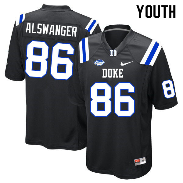 Youth #86 Matt Alswanger Duke Blue Devils College Football Jerseys Sale-Black - Click Image to Close